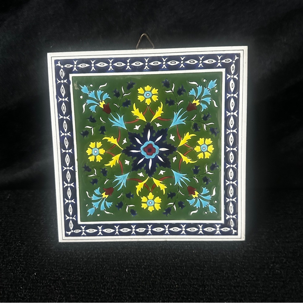 Vintage Handmade Ceramic Tile